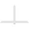 Ekena Millwork Eugene Architectural Grade PVC Gable Bracket, 84"W x 52 1/2"H x 2"D x 6"F, 15/12 Pitch GBP084X53X0206EUG00 - alternate 4